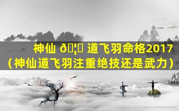 神仙 🦆 道飞羽命格2017（神仙道飞羽注重绝技还是武力）